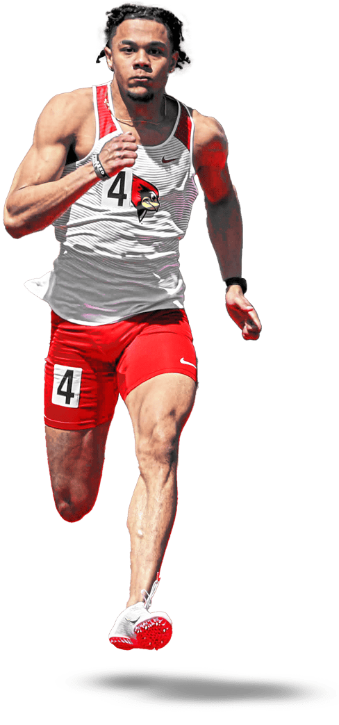 Track athlete running